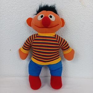 Knickerbocker Sesame Street Ernie Plush 9.5” Stuffed Doll 1985 Vintage Toy
